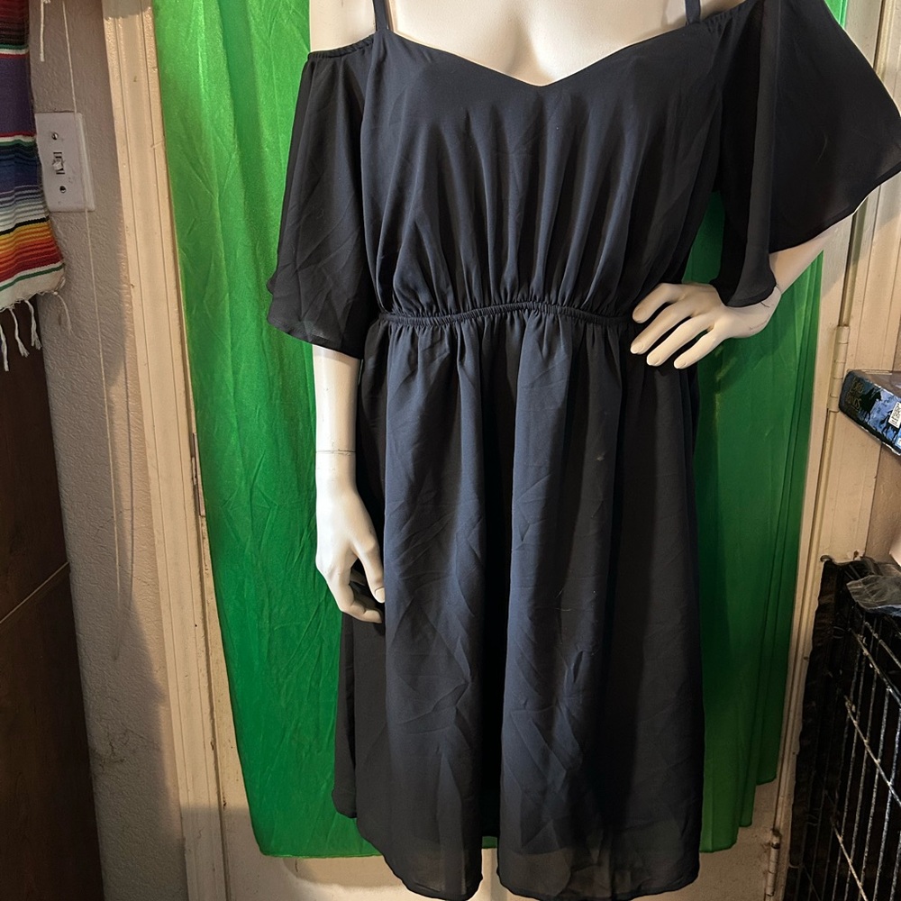 Torrid Black Off-Shoulder Midi Dress